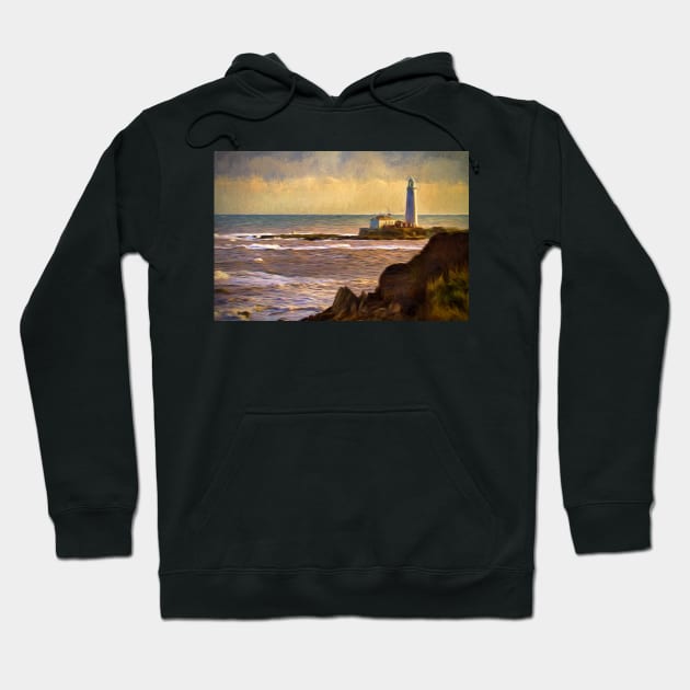 St Mary's Island in December (impressionist filter) Hoodie by Violaman